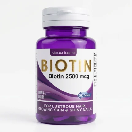 Neutricare Biotin 2500 mcg Tablets for healthy hair glowing skin and stronger nails